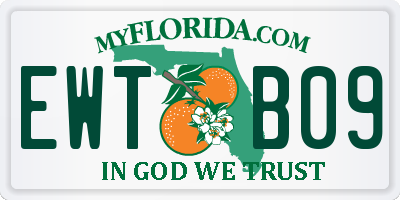 FL license plate EWTB09