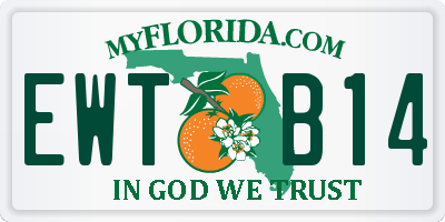 FL license plate EWTB14
