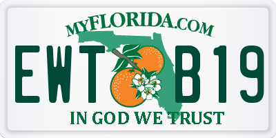 FL license plate EWTB19
