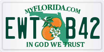 FL license plate EWTB42