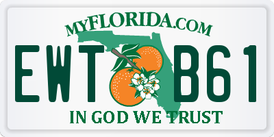 FL license plate EWTB61