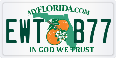 FL license plate EWTB77