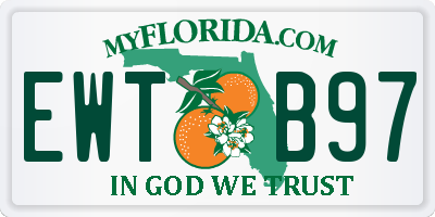 FL license plate EWTB97