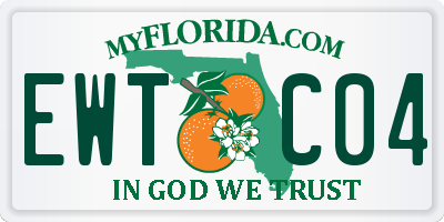 FL license plate EWTC04