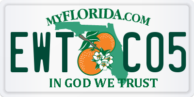 FL license plate EWTC05