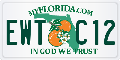 FL license plate EWTC12