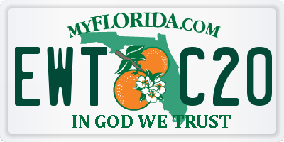 FL license plate EWTC20