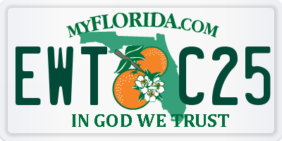 FL license plate EWTC25