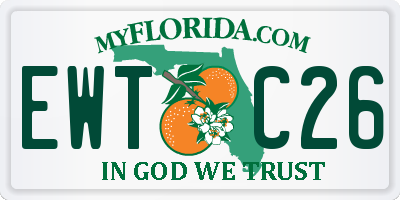 FL license plate EWTC26
