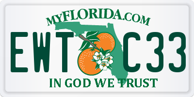 FL license plate EWTC33