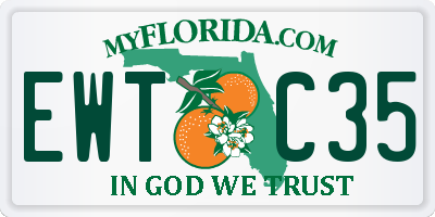 FL license plate EWTC35