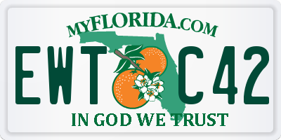 FL license plate EWTC42