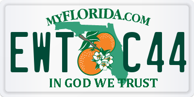 FL license plate EWTC44