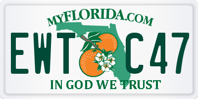 FL license plate EWTC47