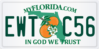 FL license plate EWTC56