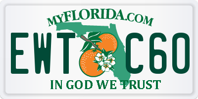 FL license plate EWTC60