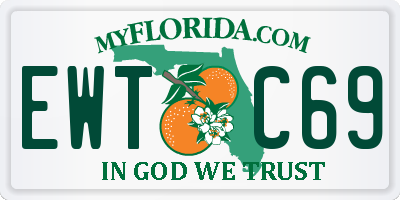 FL license plate EWTC69