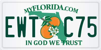 FL license plate EWTC75