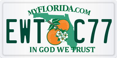 FL license plate EWTC77