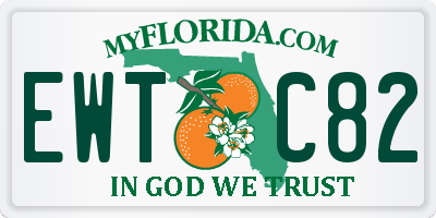 FL license plate EWTC82