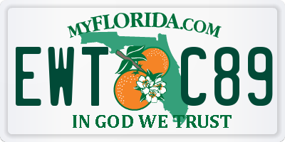 FL license plate EWTC89