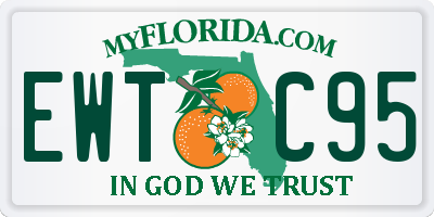 FL license plate EWTC95