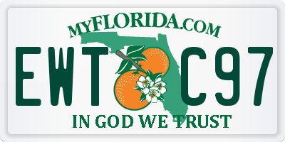 FL license plate EWTC97