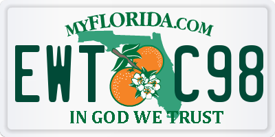 FL license plate EWTC98