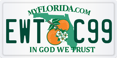 FL license plate EWTC99