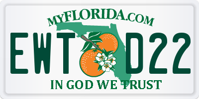 FL license plate EWTD22