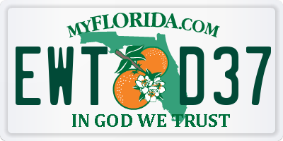 FL license plate EWTD37