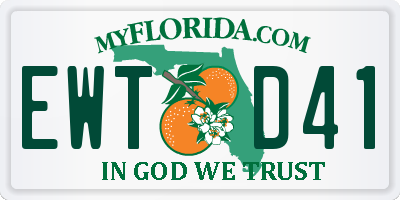 FL license plate EWTD41