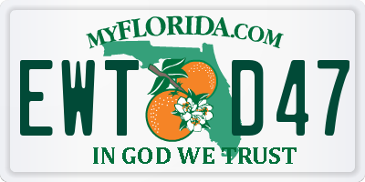 FL license plate EWTD47