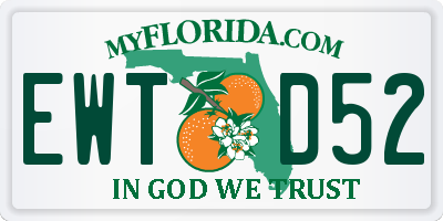 FL license plate EWTD52
