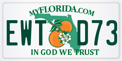 FL license plate EWTD73
