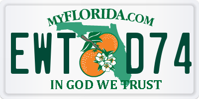 FL license plate EWTD74