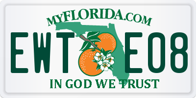 FL license plate EWTE08