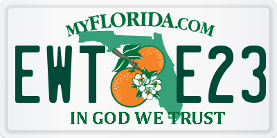 FL license plate EWTE23