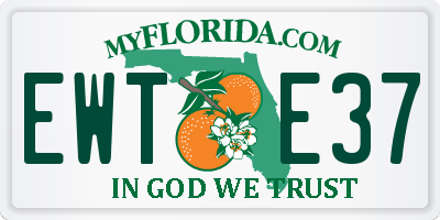 FL license plate EWTE37