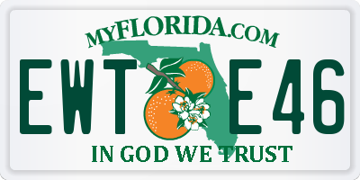 FL license plate EWTE46