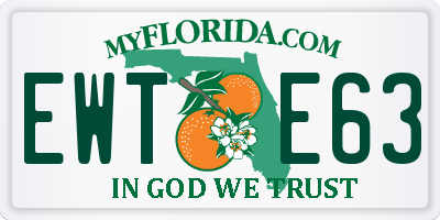 FL license plate EWTE63