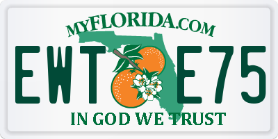 FL license plate EWTE75