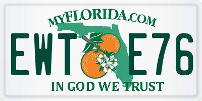 FL license plate EWTE76