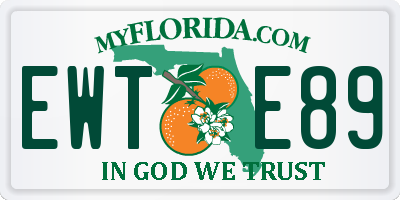 FL license plate EWTE89