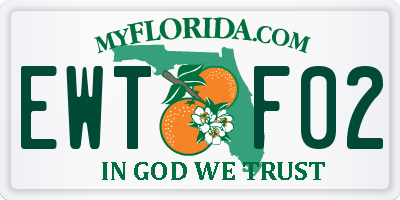 FL license plate EWTF02