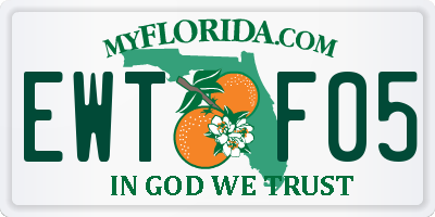 FL license plate EWTF05