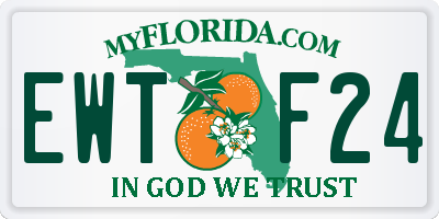 FL license plate EWTF24