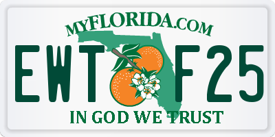 FL license plate EWTF25