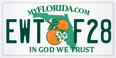 FL license plate EWTF28