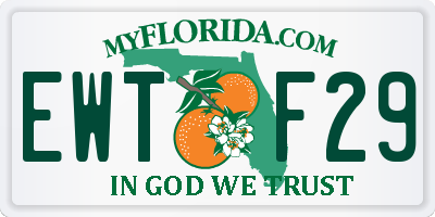FL license plate EWTF29